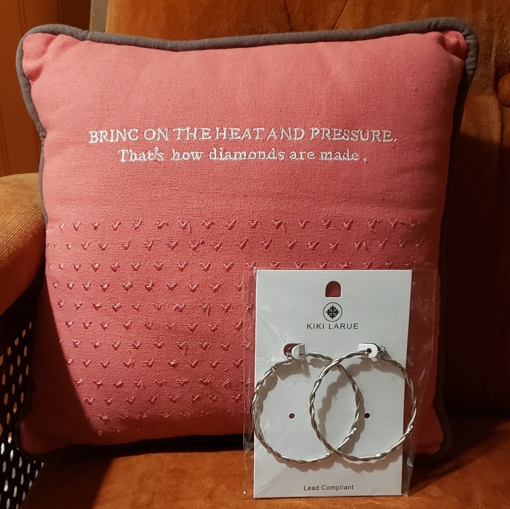 Kiki LaRue silver twisted hoops